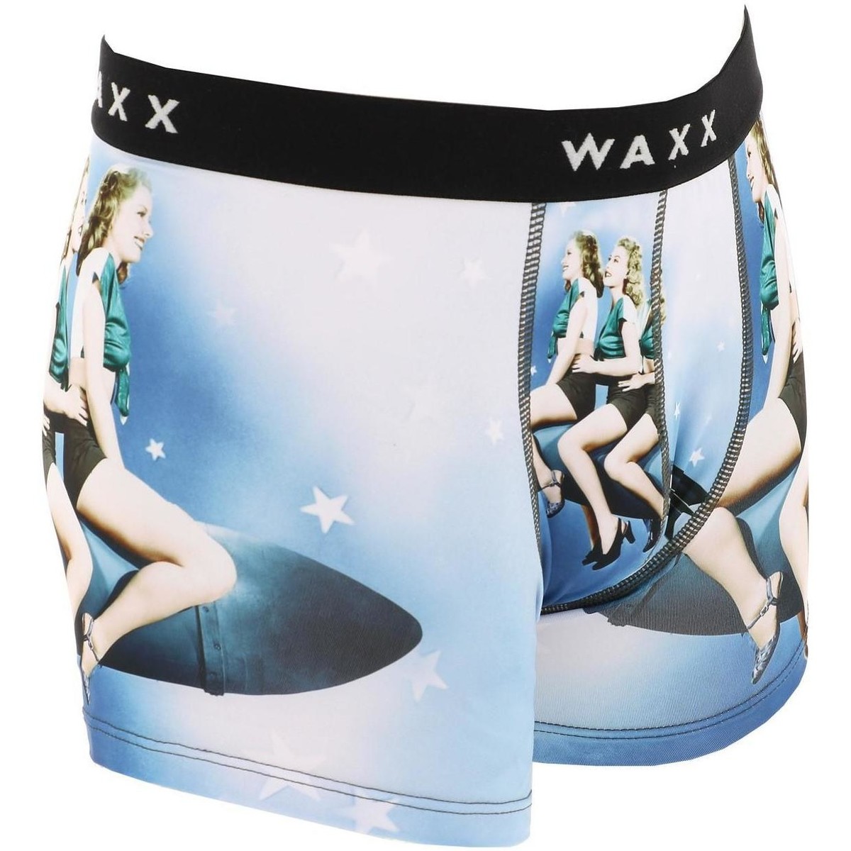 Waxx Bleu Space boxer homme vintage annee 60 aUEU2Xc4