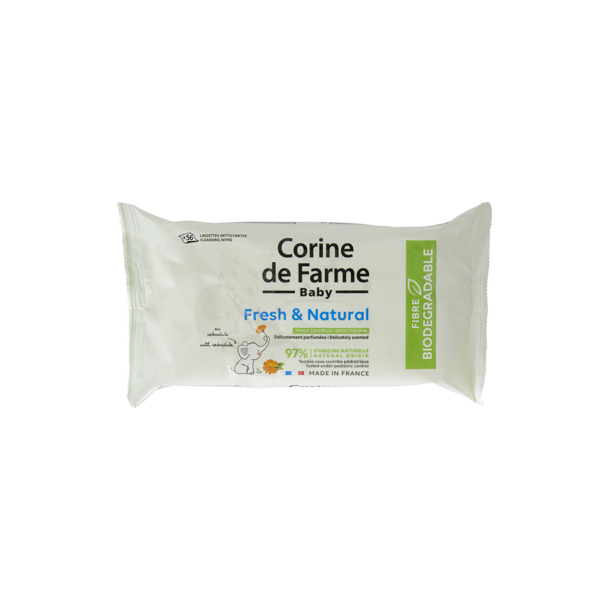 Corine De Farme Autres Lingettes change Fresh & Natural fibres biodégrada 9WAVA3KE