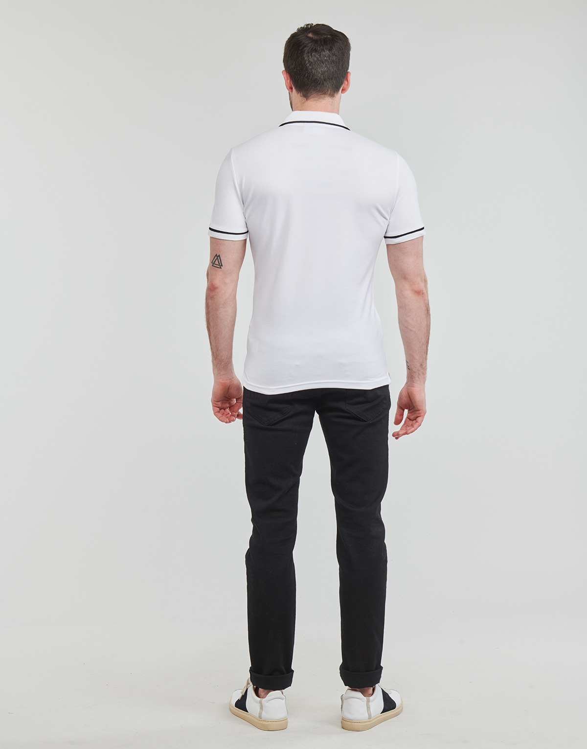 Calvin Klein Jeans Blanc / Noir TIPPING SLIM POLO ceWWZPH3