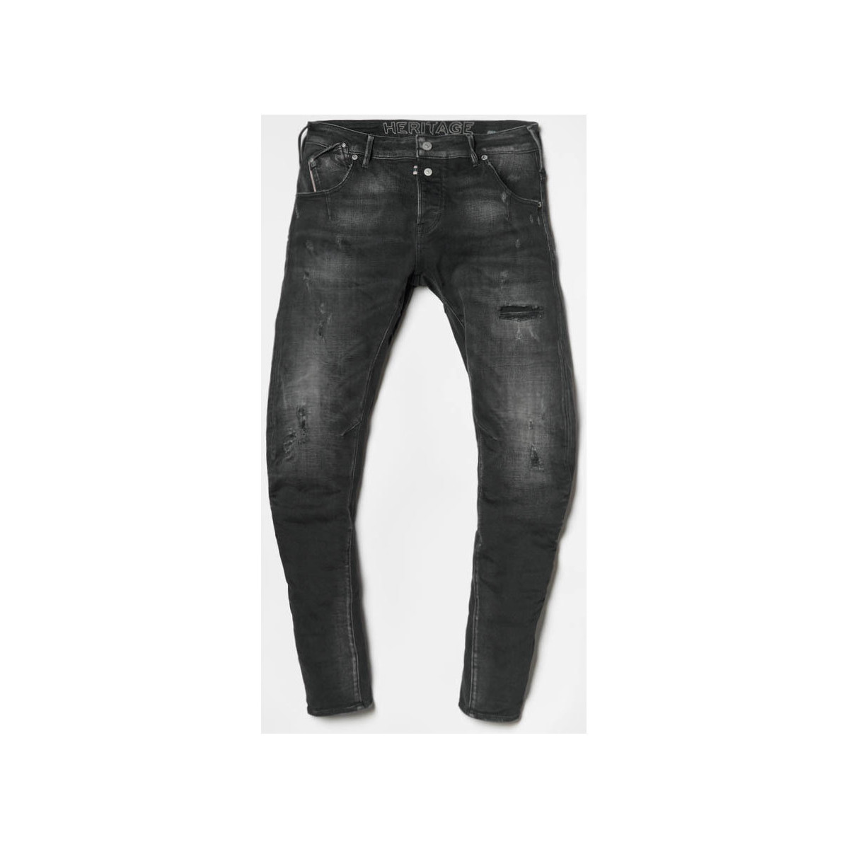 Le Temps des Cerises Noir Alost 900/3 tapered arqué destroy jeans noir 6SPBUkSC