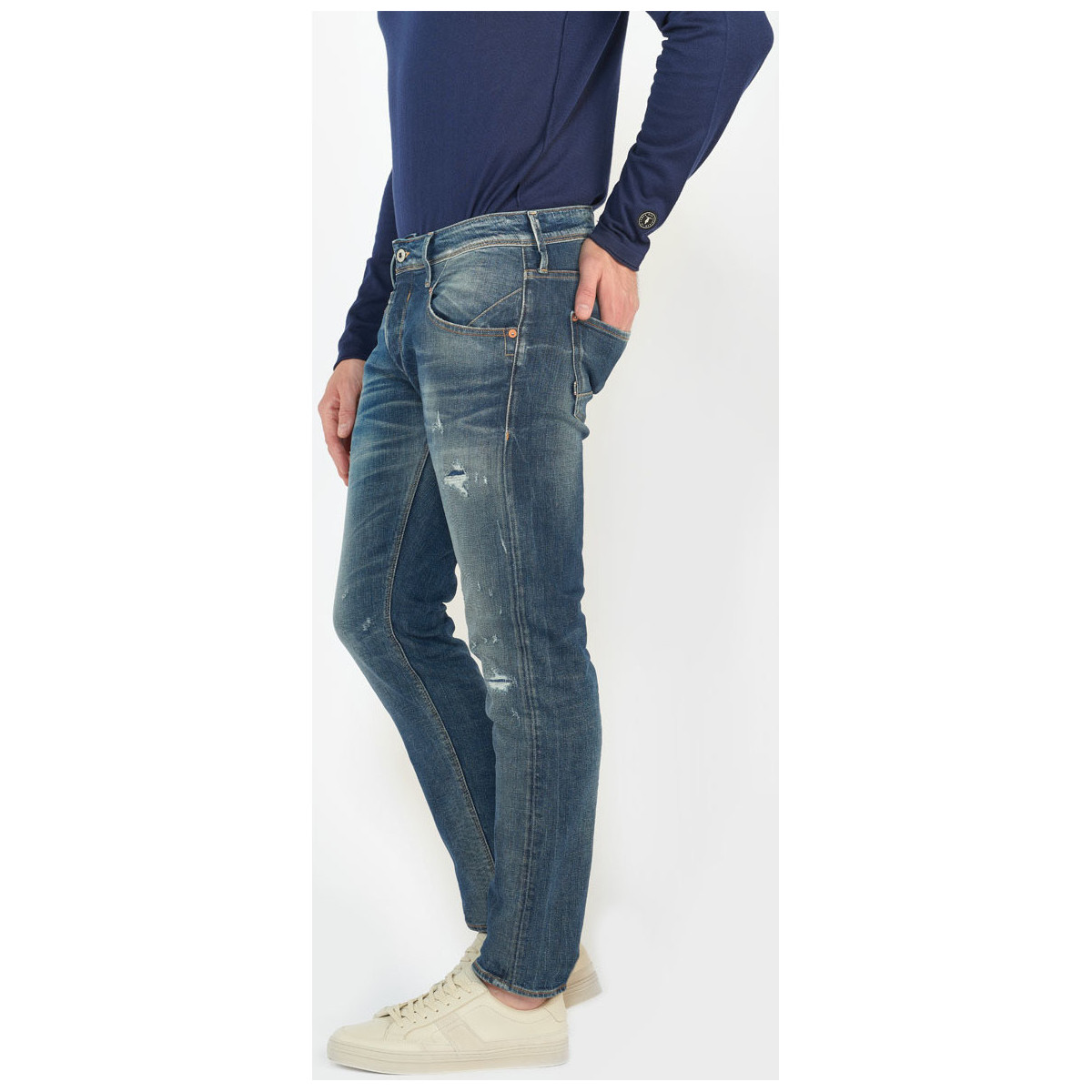Le Temps des Cerises Bleu Niko 700/11 adjusted jeans destroy vintage bleu 2RMJCaot