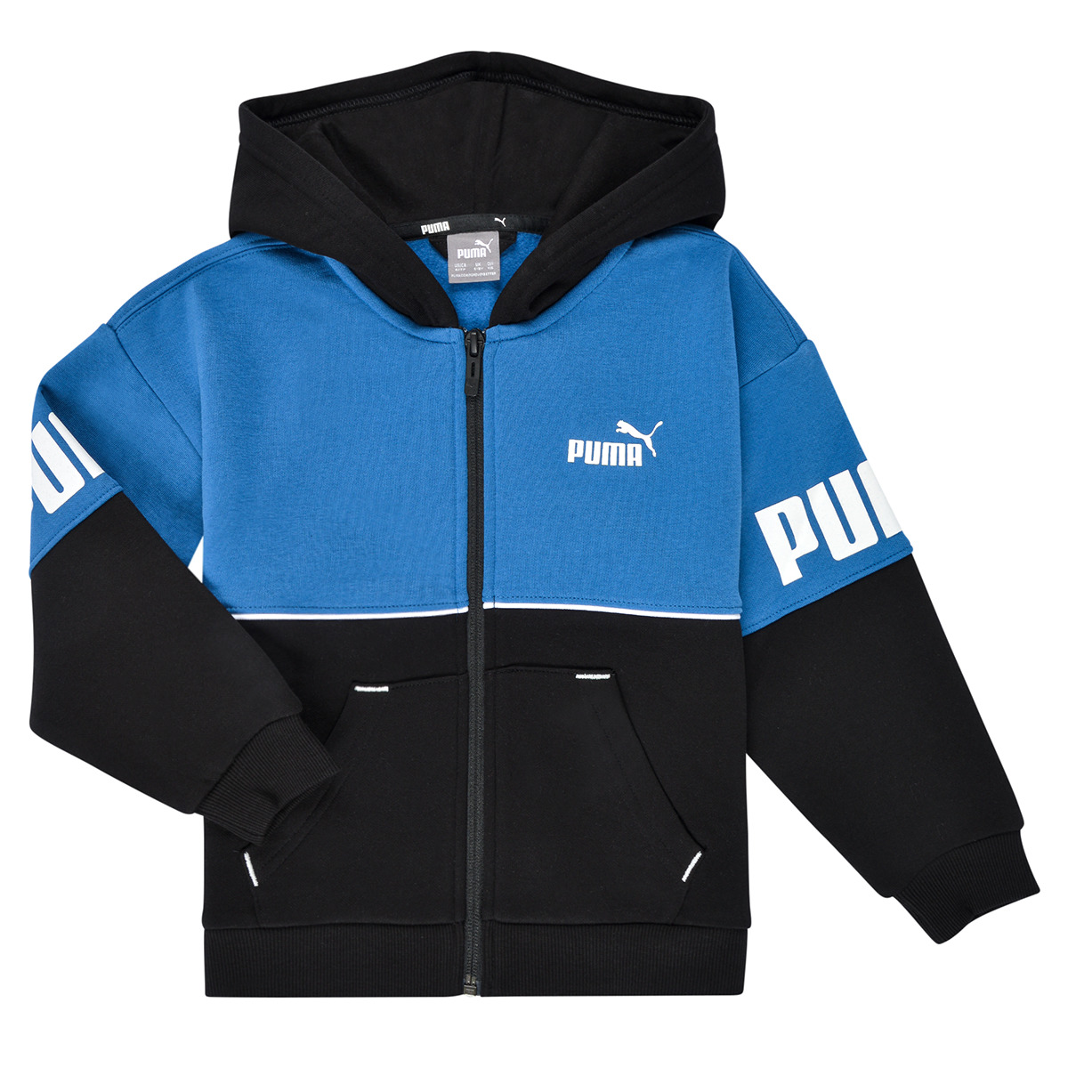 Puma Bleu / Noir PUMPA POWER COLORBLOCK FULL ZIP 18txNo
