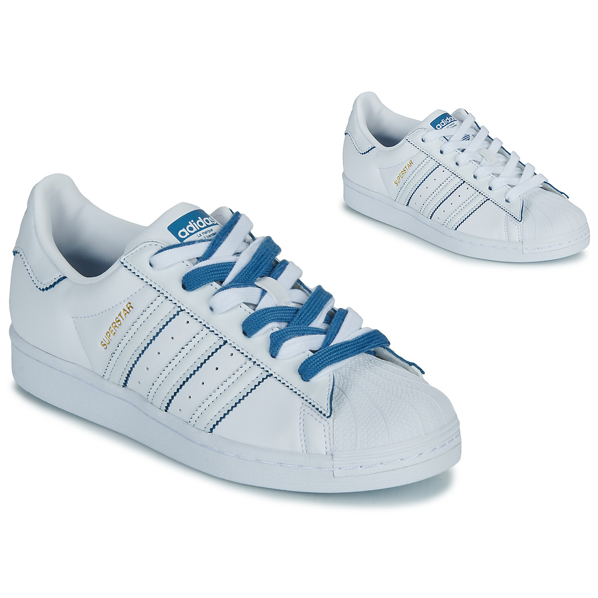 adidas Originals Blanc / Bleu SUPERSTAR W 9plxUstq