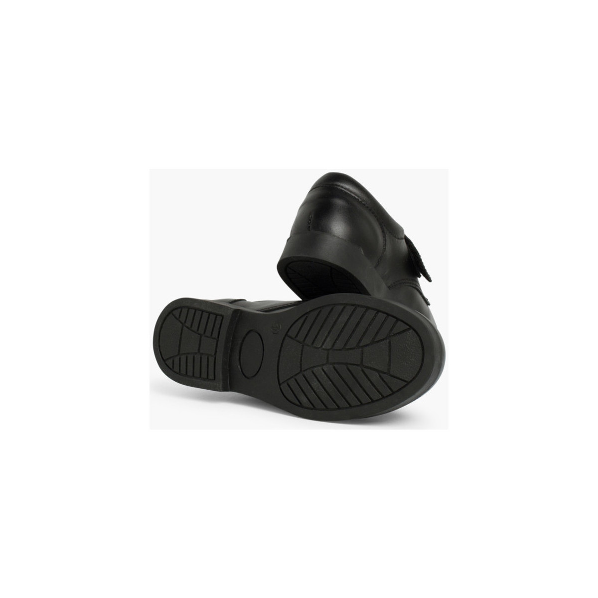 Pisamonas Noir Chaussures d´école avec à scratch pour Garçon 8H4km0jD