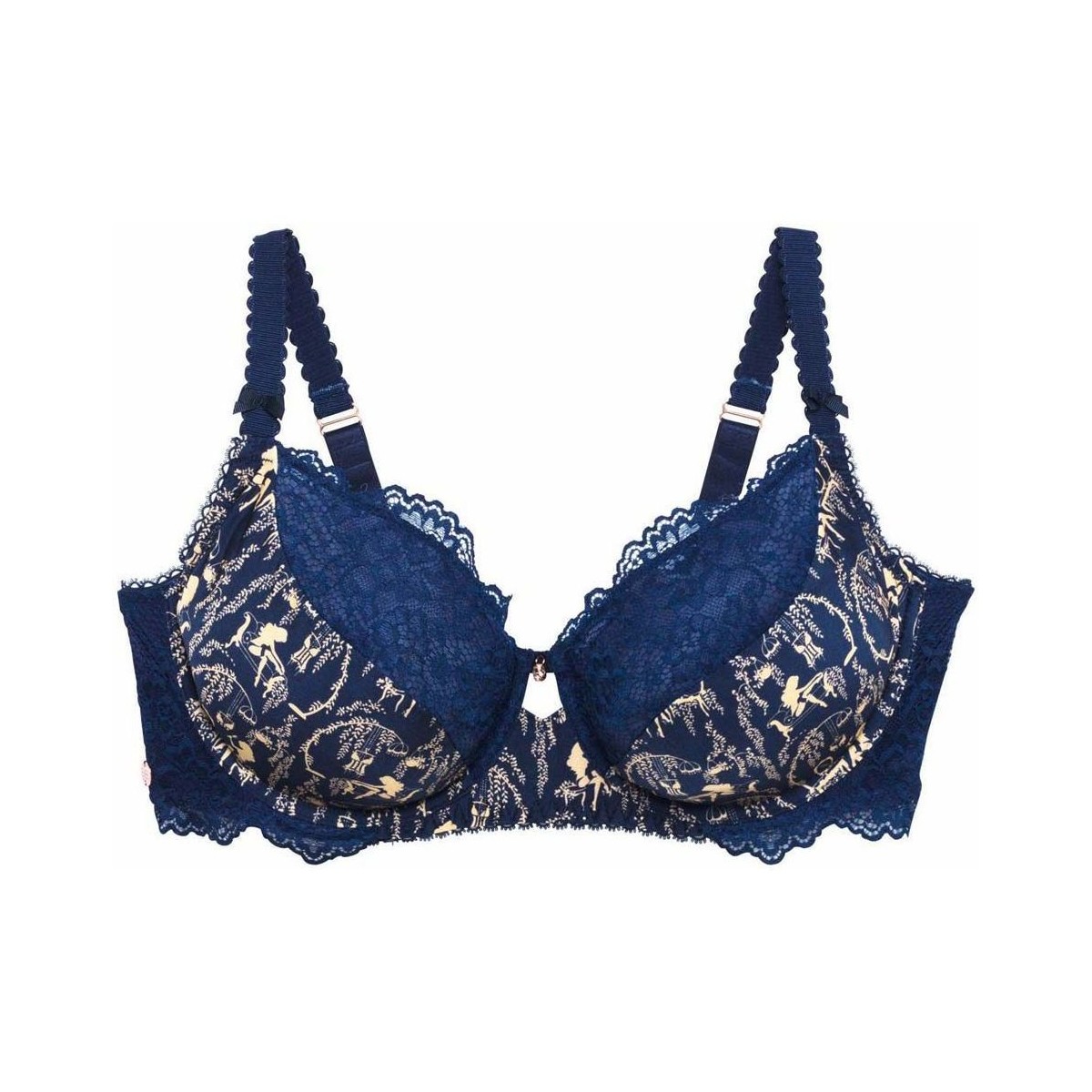 Brigitte Bardot Bleu Soutien-gorge emboîtant bleu marine Haute Couture AzV0ak3d