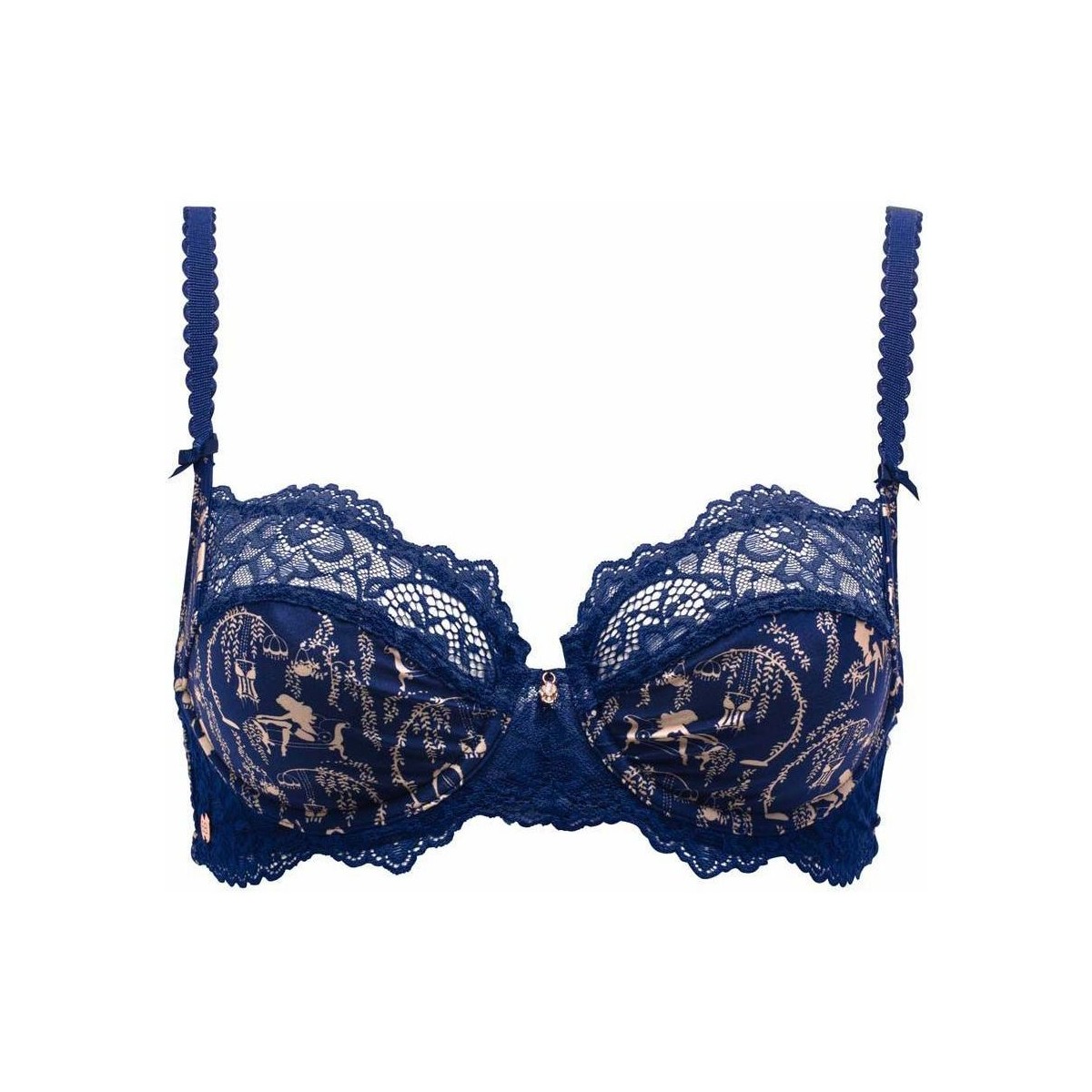 Brigitte Bardot Bleu Soutien-gorge corbeille bleu marine Haute Couture 1pWwYNJ8