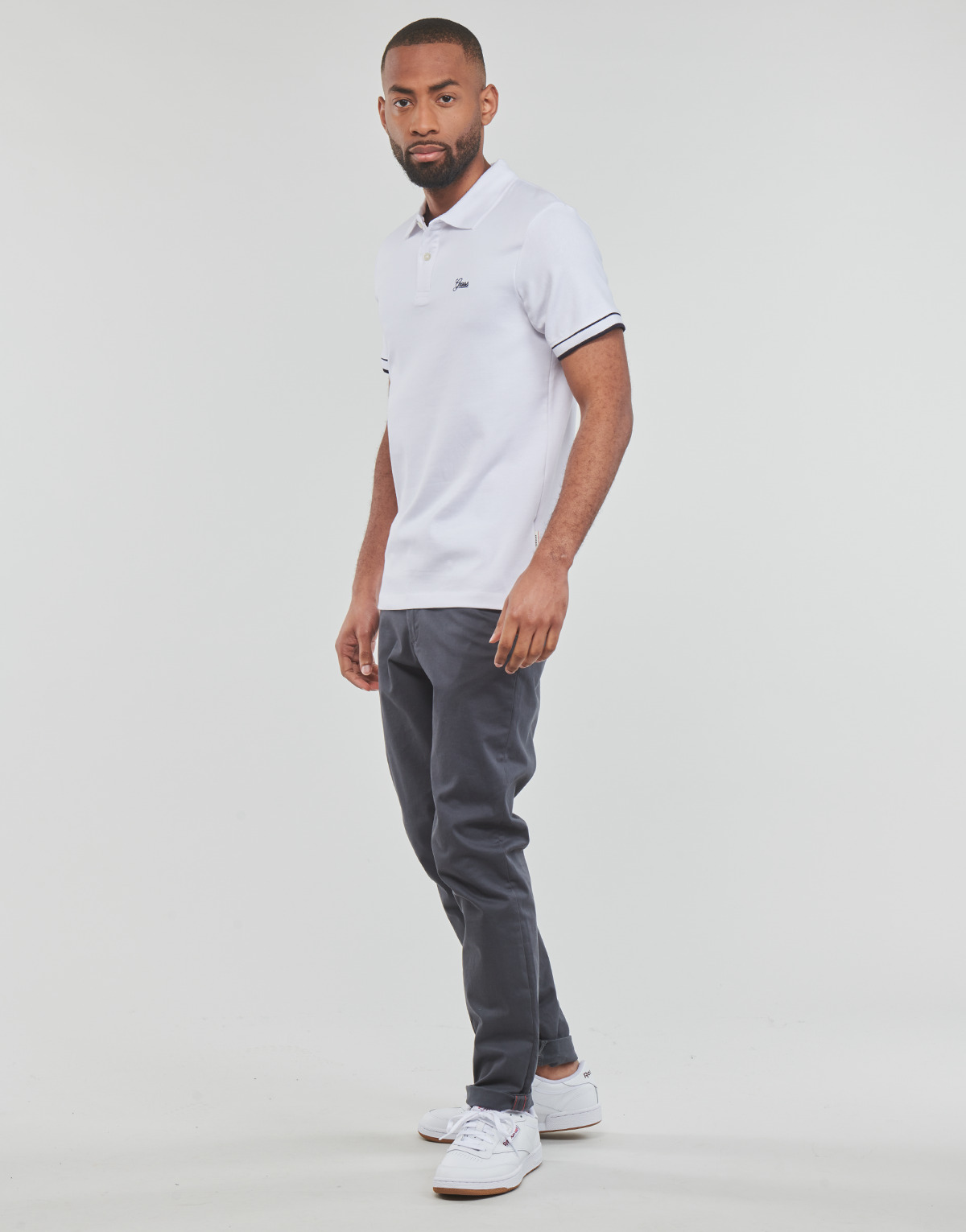 Guess Blanc OLIVER SS POLO btG6Xycf
