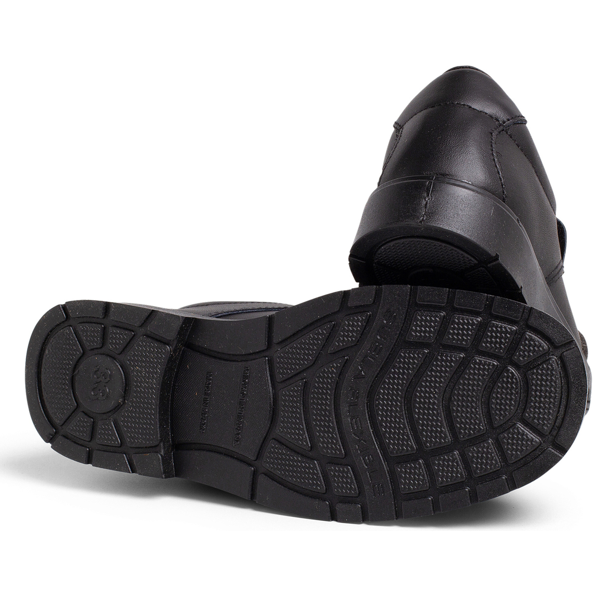 Pisamonas Noir Chaussure d’écolier lavable avec embout renforcé ak2ynBHd