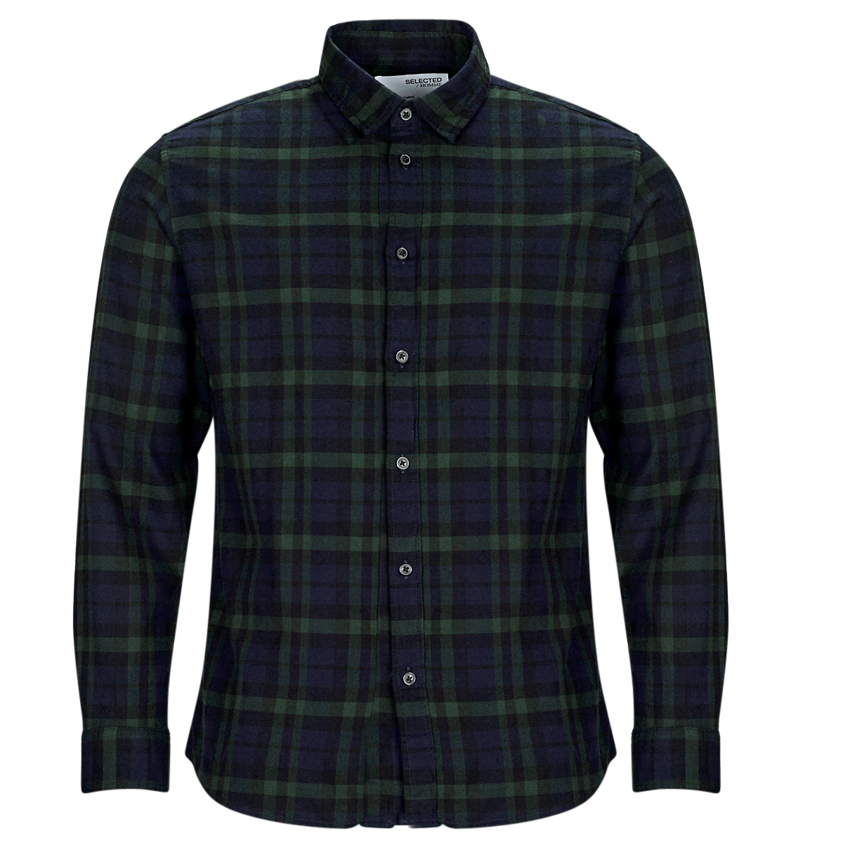 Selected Marine SLHSLIMOWEN-FLANNEL SHIRT LS NOOS Cg6SpY9a