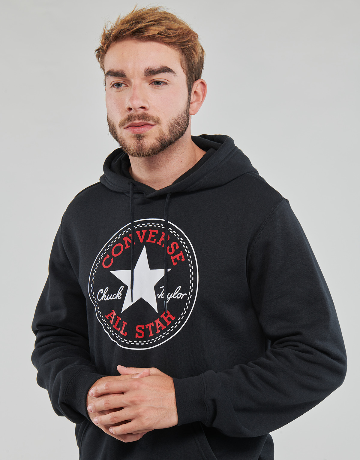 Converse Noir GO-TO ALL STAR PATCH FLEECE PULLOVER HOODIE 5t48rNXQ