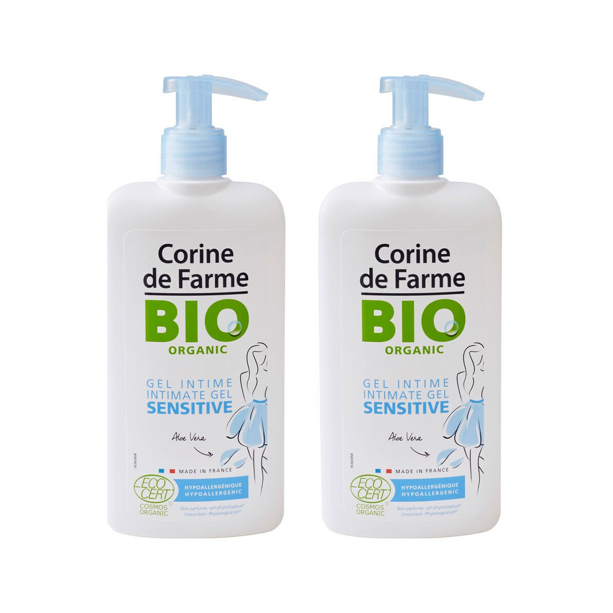 Corine De Farme Autres Lot de 2 - Gels Intimes Sensitive - Certifiés Bio AnfJnn2O