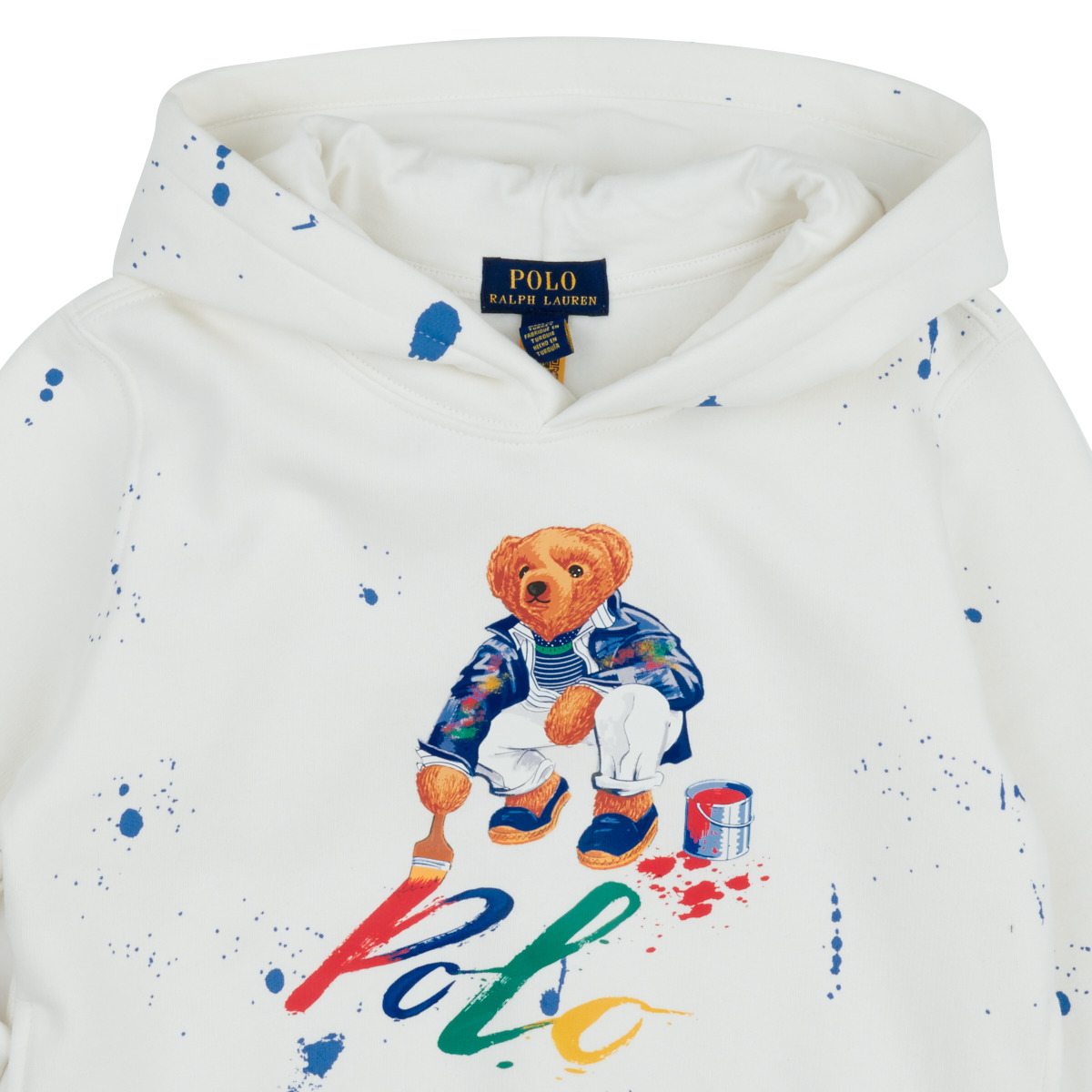 Polo Ralph Lauren Blanc / Multicolore BEAR PO HOOD-KNIT SHIRTS-SWEATSHIRT BdNjwR6X