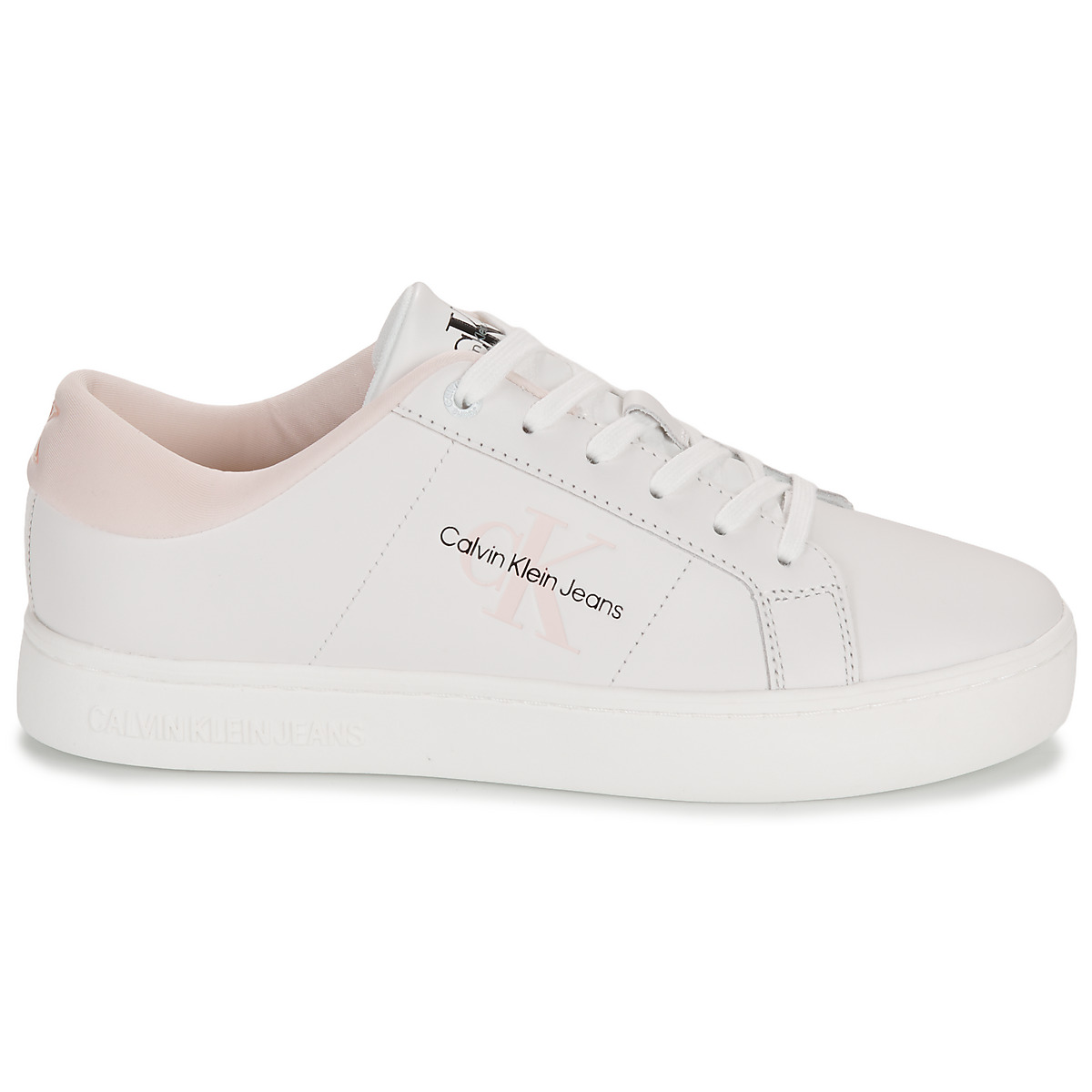 Calvin Klein Jeans Blanc / Rose CLASSIC CUPSOLE LOWLACEUP LTH 8hQfNKBx