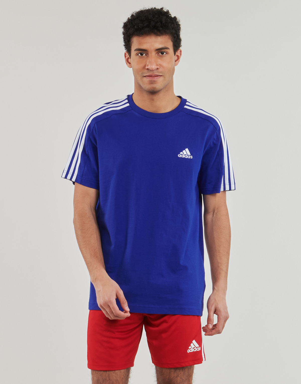 Adidas Sportswear Bleu / Blanc M 3S SJ T blKzx3CP