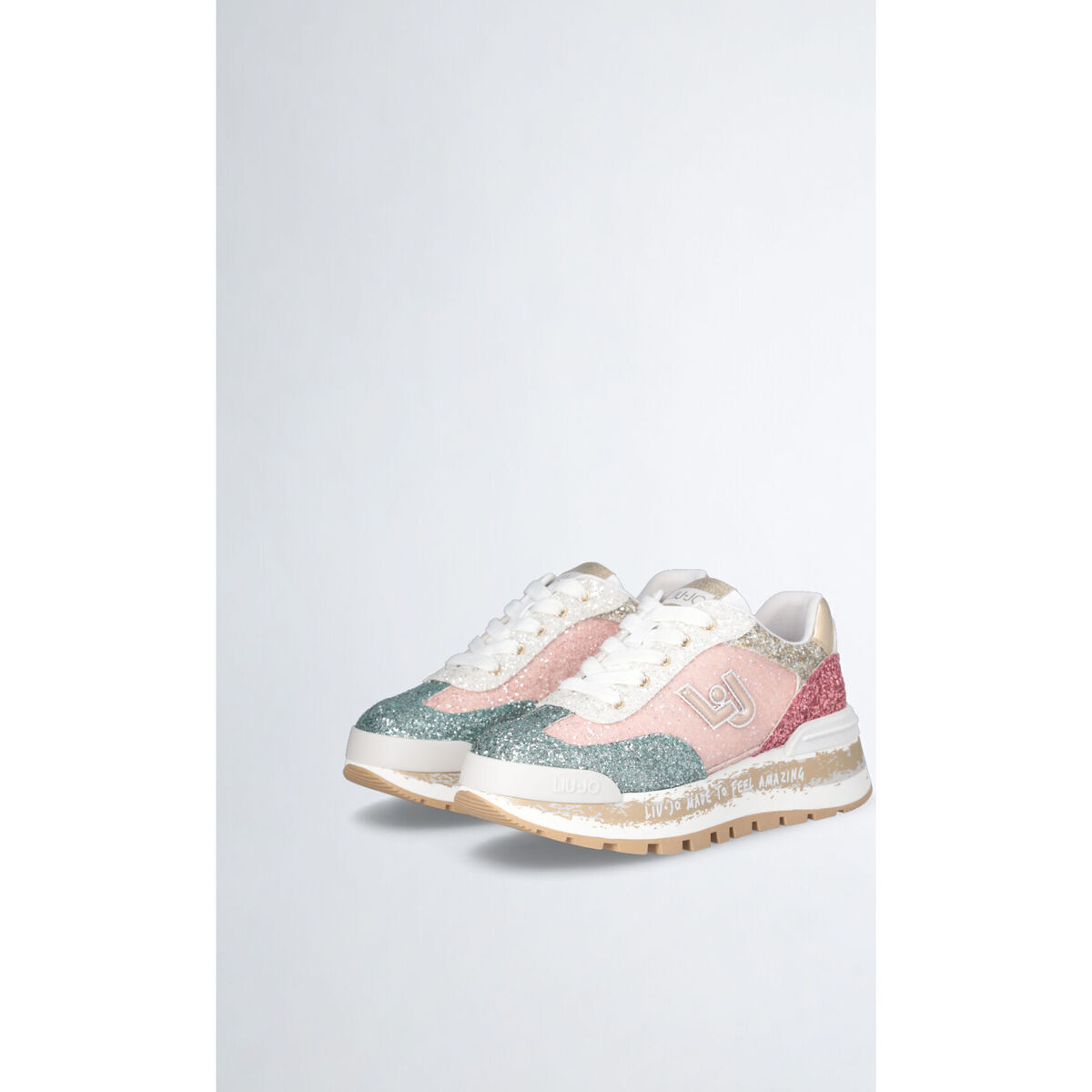 Liu Jo Multicolore Sneakers plateforme glitter 8Nn76Iv1