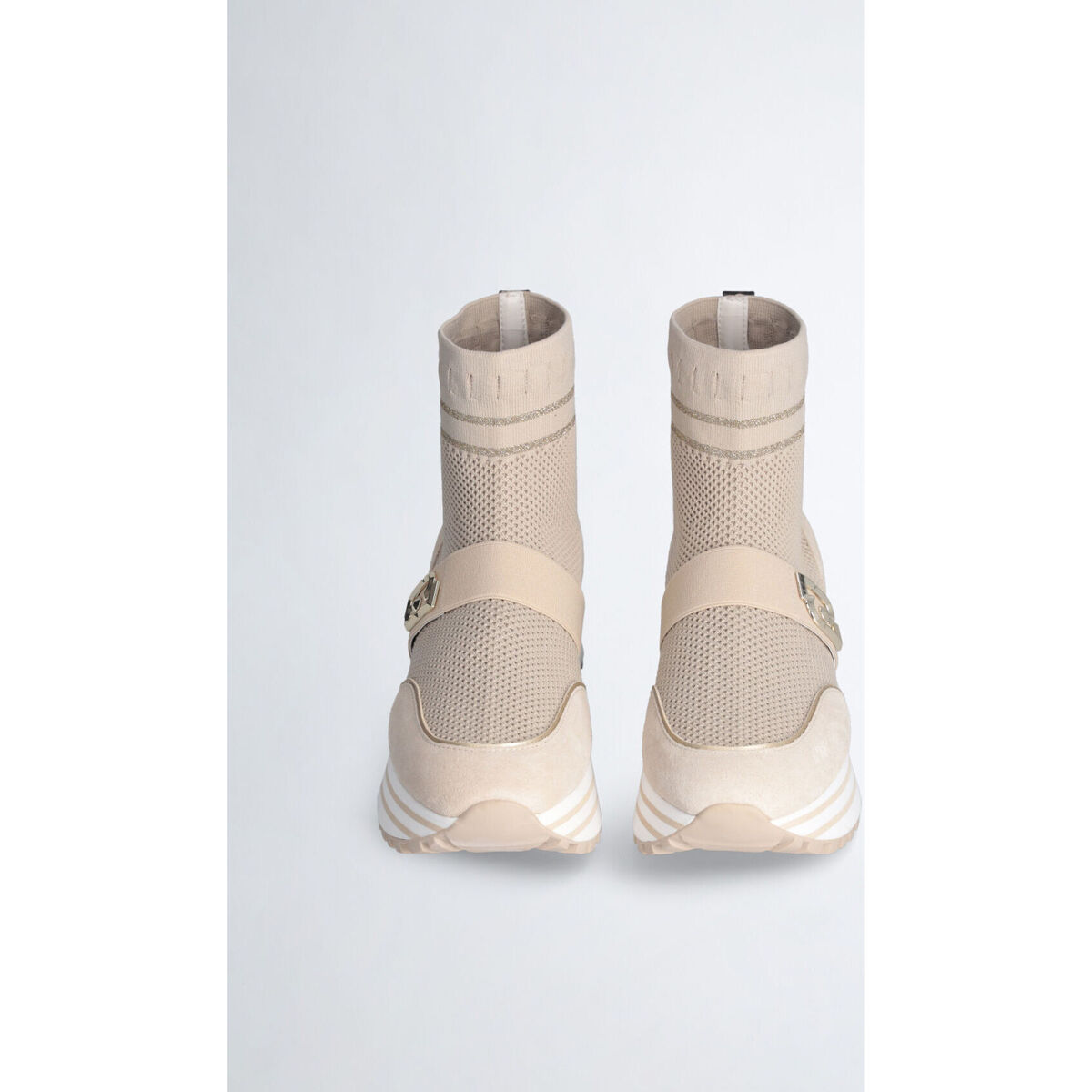 Liu Jo Beige Sneakers chaussettes avec logo 2Q8J4FJX