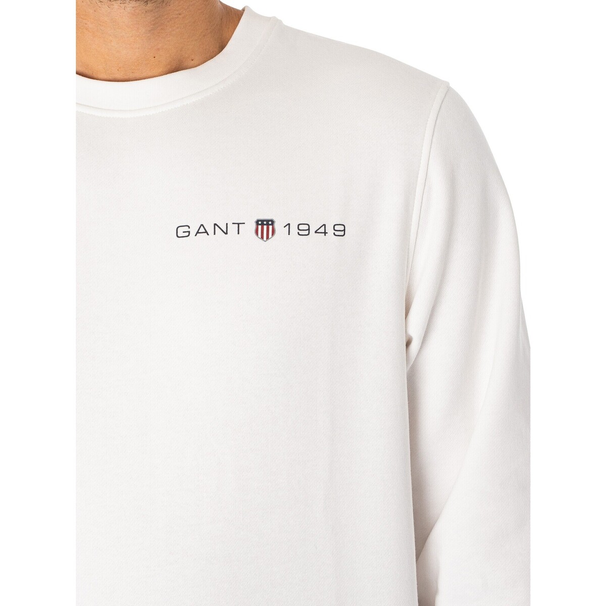 Gant Blanc Sweat-shirt graphique imprimé Ch89kdbQ