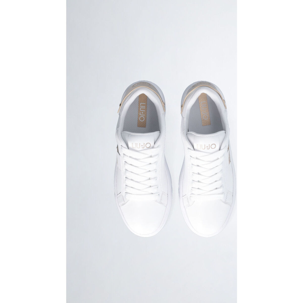 Liu Jo Blanc Sneakers à plateforme en cuir 2Q3k98n6