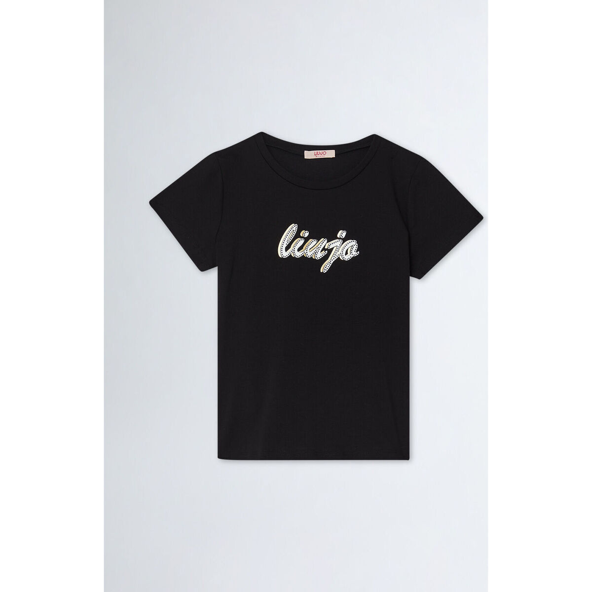 Liu Jo Noir T-shirt avec logo et strass 1Lhs7EtV