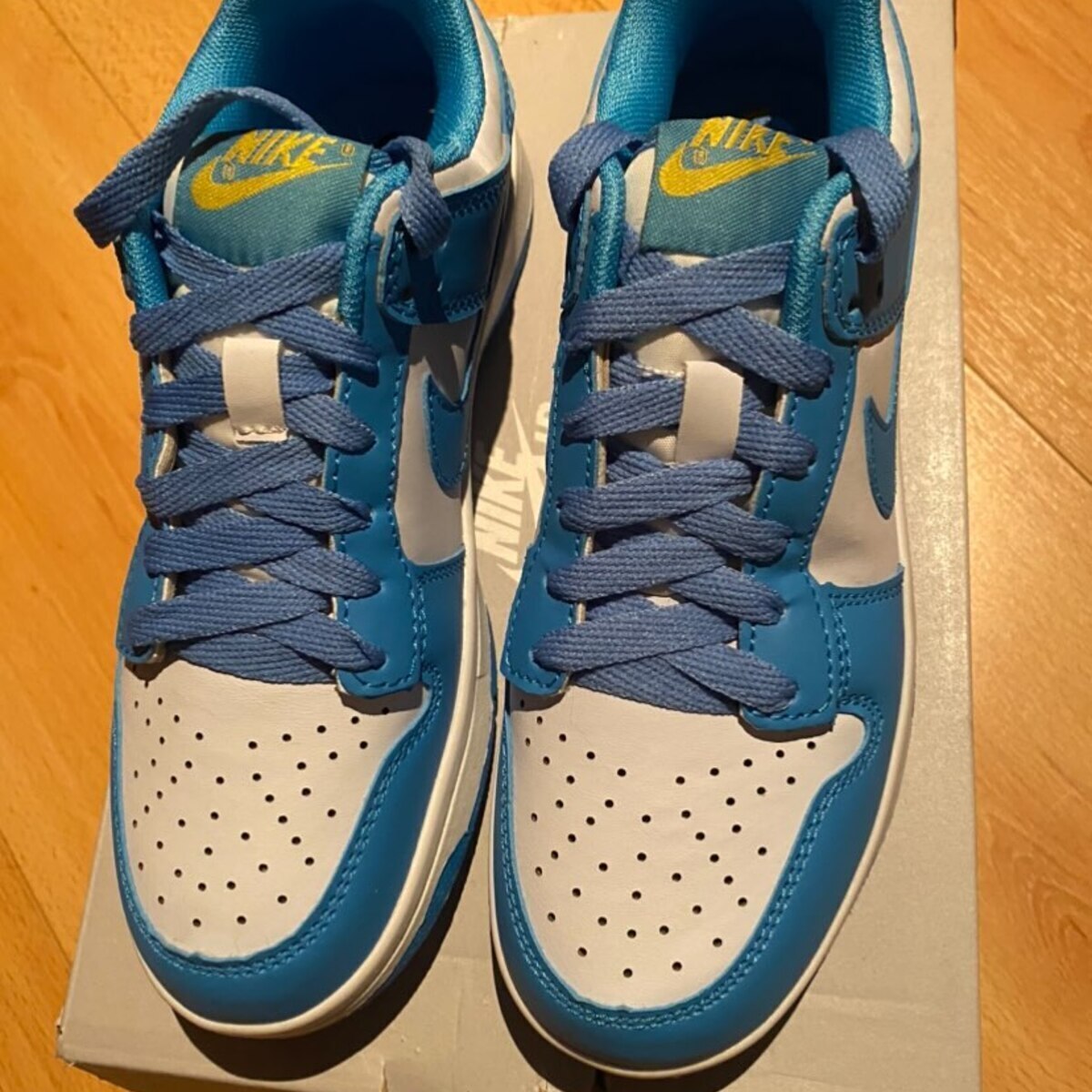 Nike Bleu dunk low bleu et jaune ARu1Q0dg