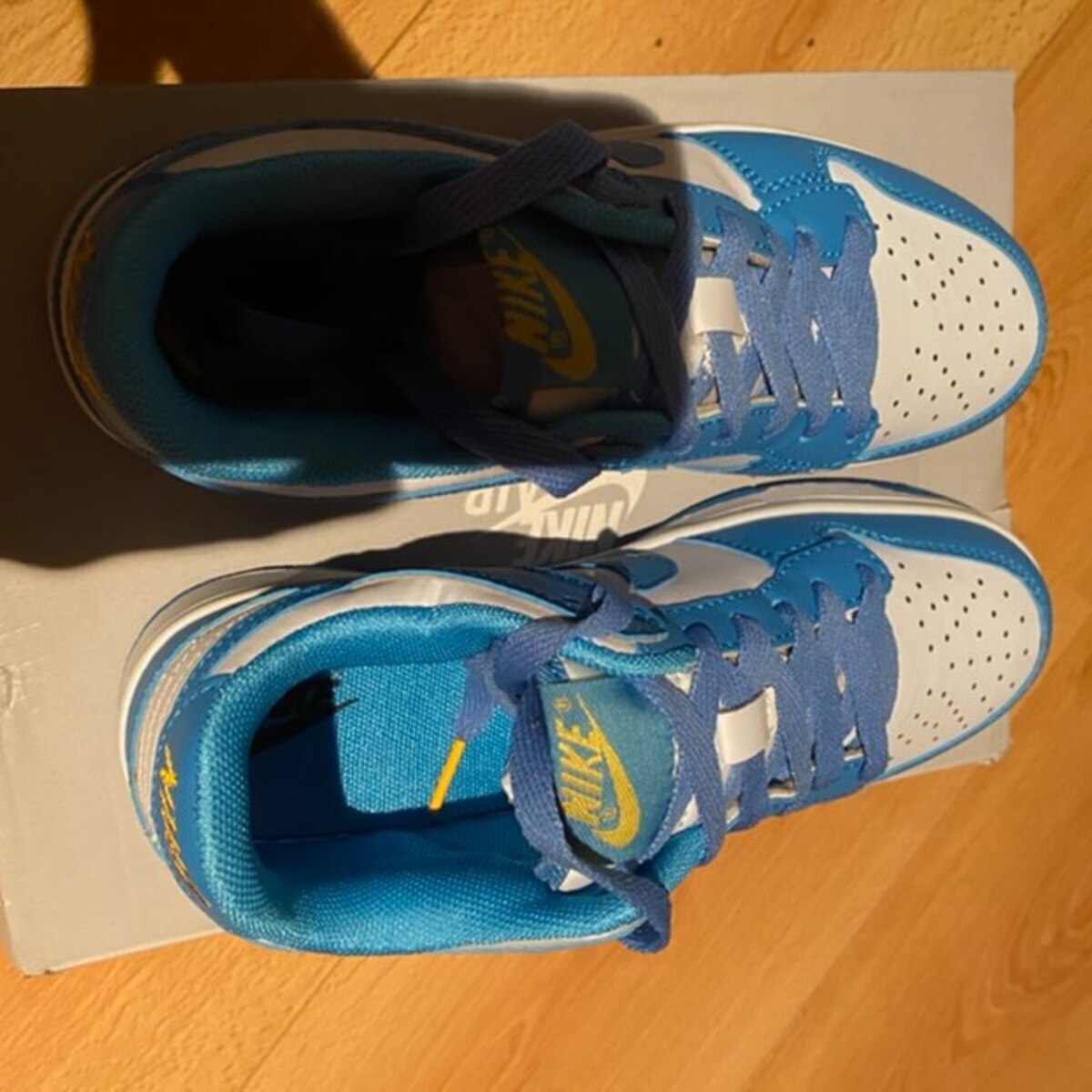 Nike Bleu dunk low bleu et jaune ARu1Q0dg