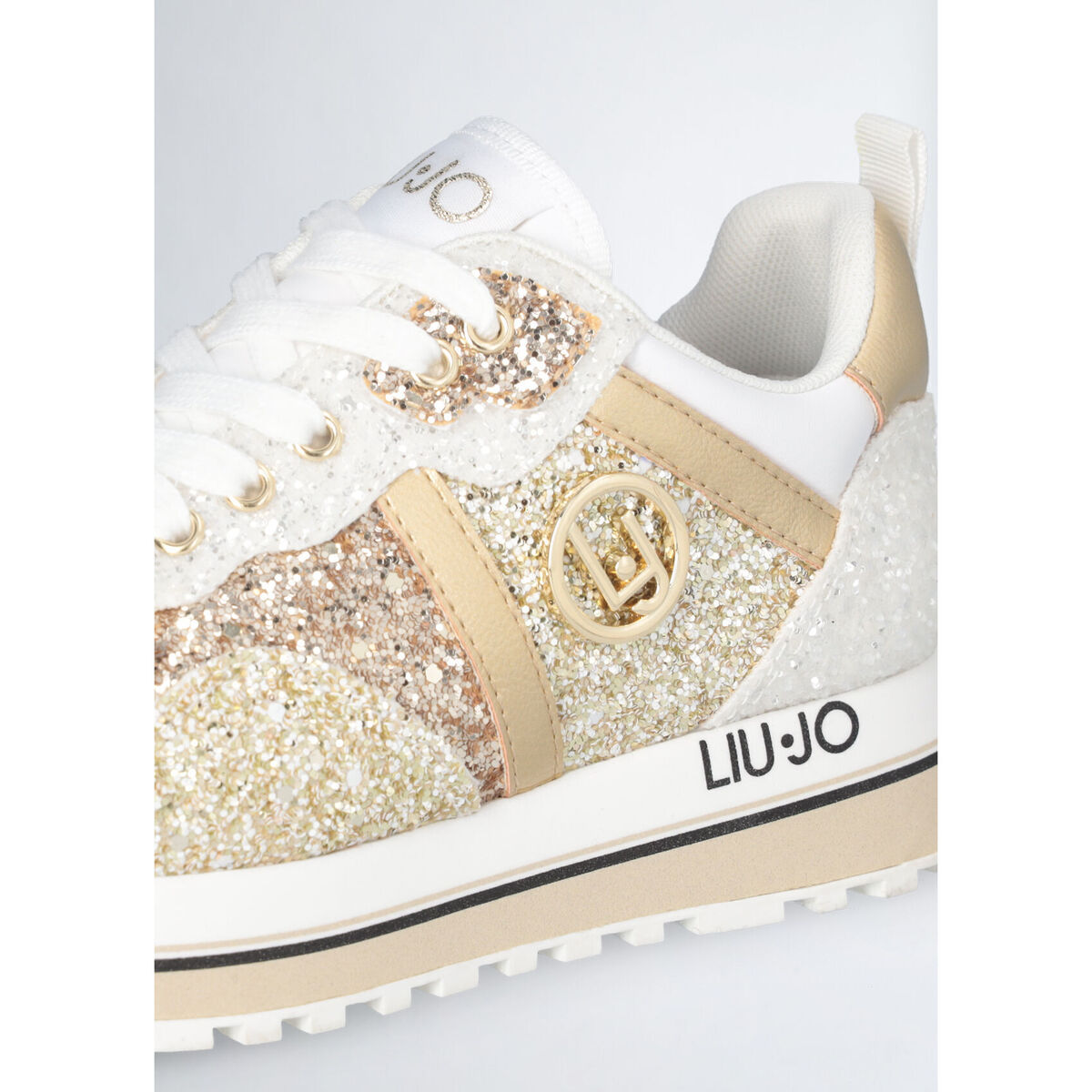 Liu Jo Doré Sneakers plateforme glitter 9UPcOXtu